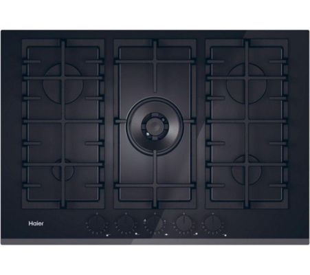 HAIER Series 4 HAVG75TBBP 75 cm Gas Hob - Black, Black