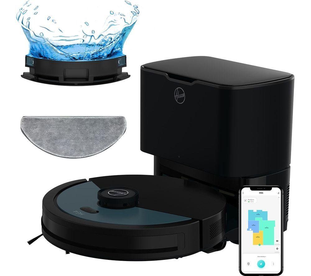 HOOVER HG4 Hydro Pro Robot Vacuum Cleaner - Blue & Black, Black,Blue - Image 1