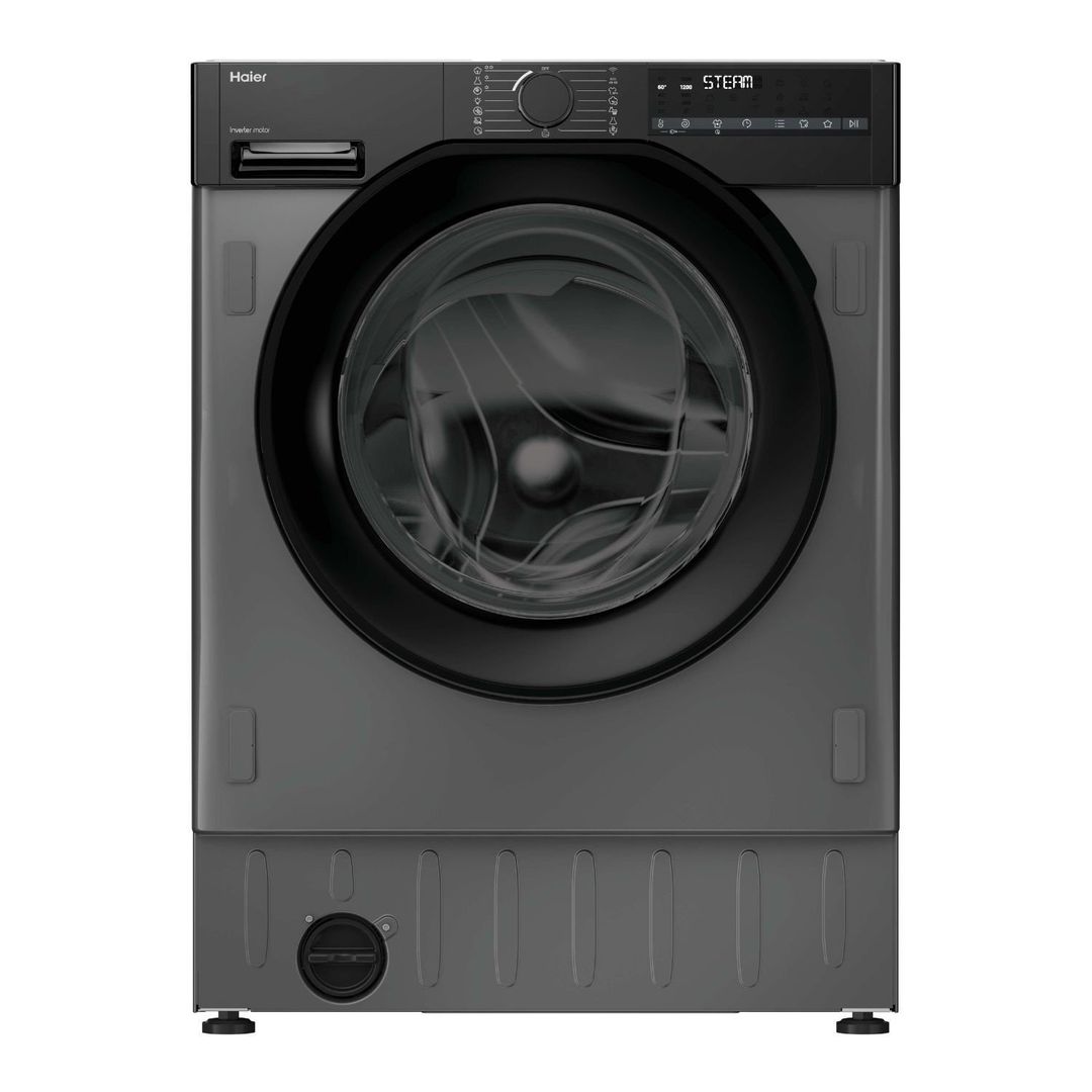 HAIER Series 6 BHA6S696M6DB9R80 Integrated 9 kg Washer Dryer, Silver/Grey,Black - Image 1