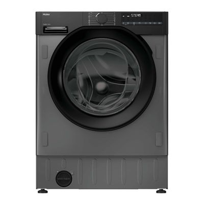 HAIER Series 6 BHA6S696M6DB9R80 Integrated 9 kg Washer Dryer, Silver/Grey,Black