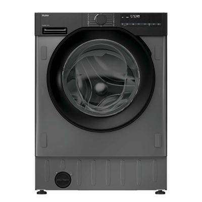 HAIER Series 6 BHA6S69M6DB9RJ80 Integrated WiFi-enabled 9 kg 1600 Spin Washing Machine, Silver/Grey,Black