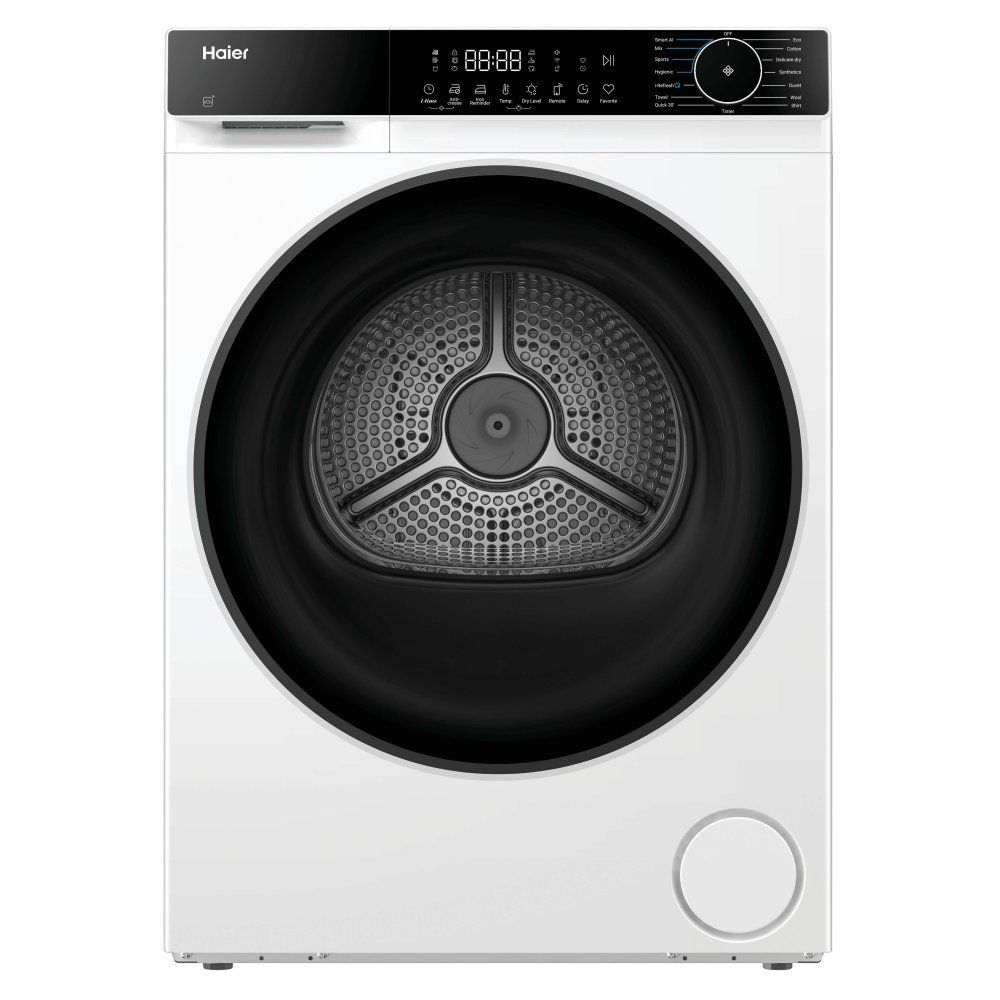 Haier Series 5 12kg Wifi Heat Pump Condenser Tumble Dryer HD120-E357U1-UK White - Image 1
