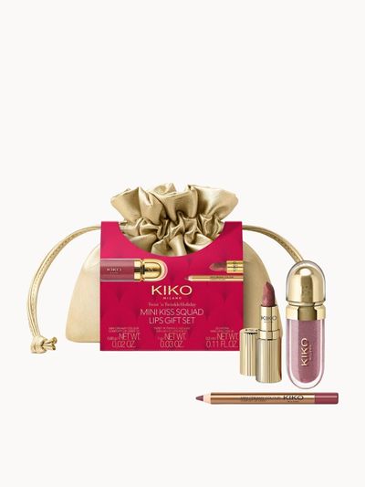 KIKO Milano Mini Kiss Squad Lip Gift Set 5.3ml - Various Shades (Worth £19.97) - 01 Nude Déco