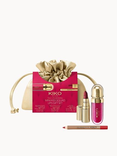 KIKO Milano Mini Kiss Squad Lip Gift Set 5.3ml - Various Shades (Worth £19.97) - 02 Midnight Red