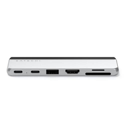 Satechi ST-HSP9P laptop dock/port replicator Docking USB 3.2 Gen 2 (3.1 Gen 2) Type-C Silver - Image 1