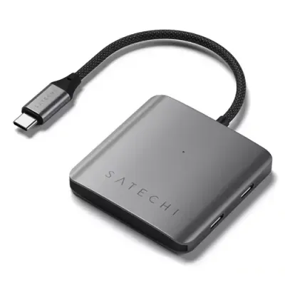 Satechi ST-H4CPDM interface hub USB Type-C 10000 Mbit/s Grey - Thumbnail 2