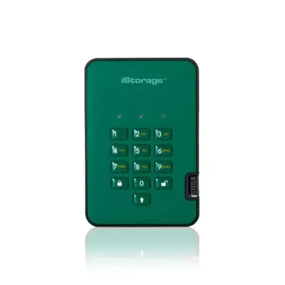 iStorage diskAshur² HDD 5TB Green | Secure Portable Hard Drive |AES-XT - Thumbnail 3