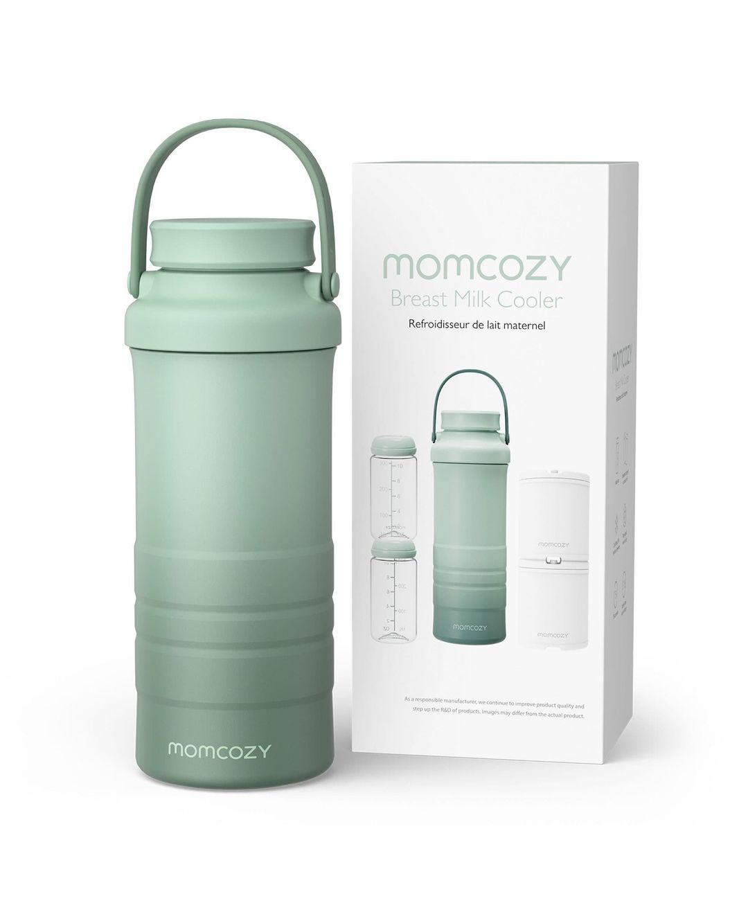 MOMCOZY Portable Breast Milk Cooler - Green - Image 1