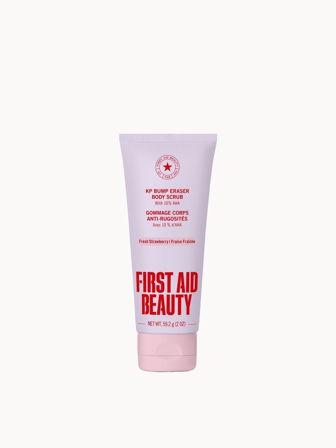 First Aid Beauty KP Bump Eraser Body Scrub with 10% AHA – Fresh Strawberry 56.7g - Image 1