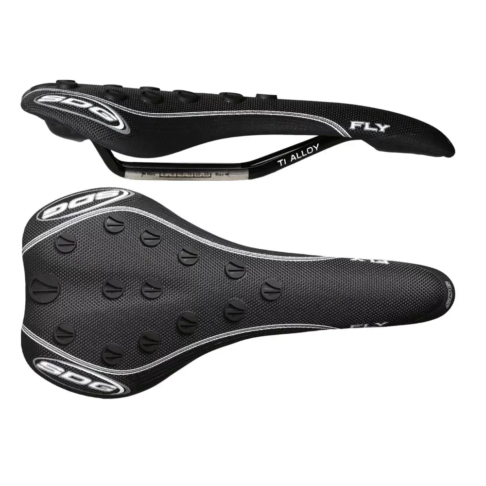 SDG Ti-Fly Storm Solid Ti-Rail Saddle Black - Image 1