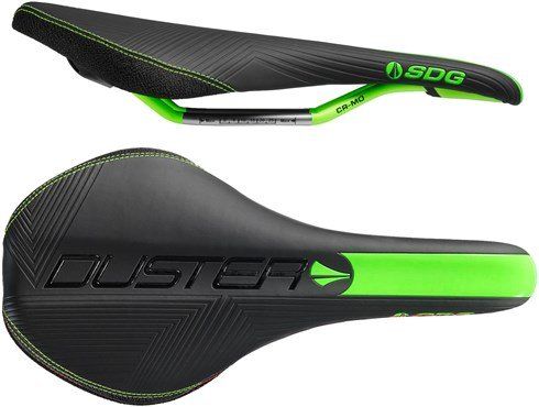 SDG Duster MTN P Cro-Mo Rail Saddle Black/Neon Green - Thumbnail 2