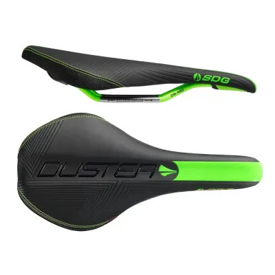 SDG Duster MTN P Cro-Mo Rail Saddle Black/Neon Green