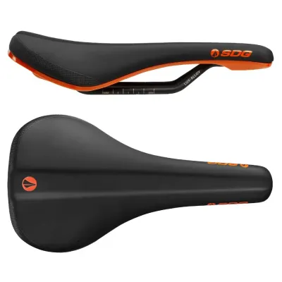 SDG Bel Air 3.0 Lux Alloy Saddle - Black / Orange - Thumbnail 2