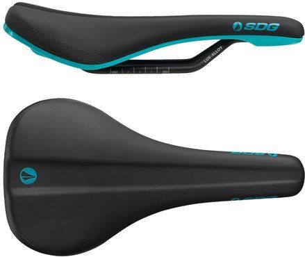 SDG Bel Air 3.0 Lux-Alloy Rail Saddle Black Microfibre Top/Turquoise - Thumbnail 2