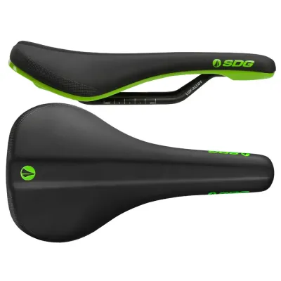 SDG Bel Air 3.0 Lux Alloy Saddle - Black / Green - Thumbnail 2