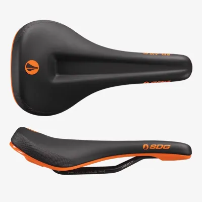 SDG Bel Air V3 Max Lux-Alloy Saddle - Black / Orange - Thumbnail 2