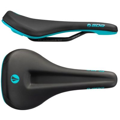 SDG Bel Air V3 Max Lux-Alloy Saddle - Black / Turquoise