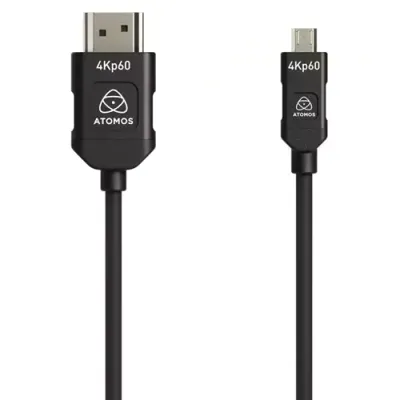 Atomos 4K60p HDMI Silicon Cable – Micro to Full HDMI – 45cm - Thumbnail 2