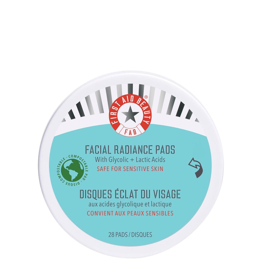 First Aid Beauty Facial Radiance Pads with Glycolic and Lactic Acids Travel Size - Image 1