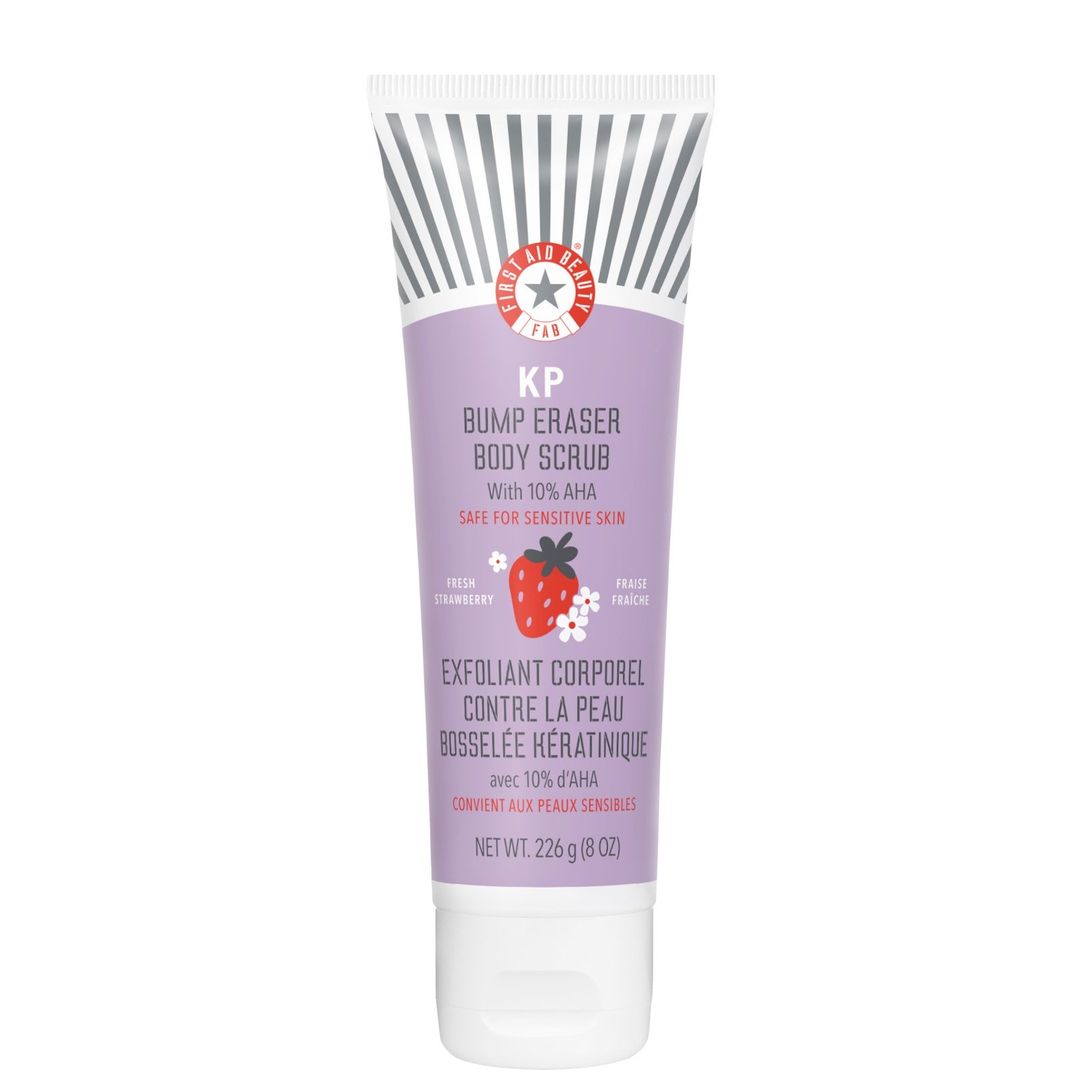First Aid Beauty KP Bump Eraser Fresh Strawberry Body Scrub with 10% AHA 226g - Image 1