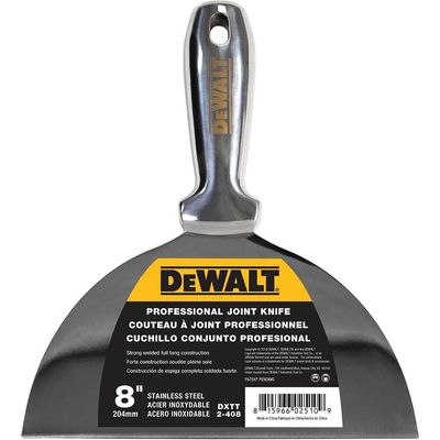 DeWalt Stainless Steel Dry Wall Jointing and Filling Knife 200mm