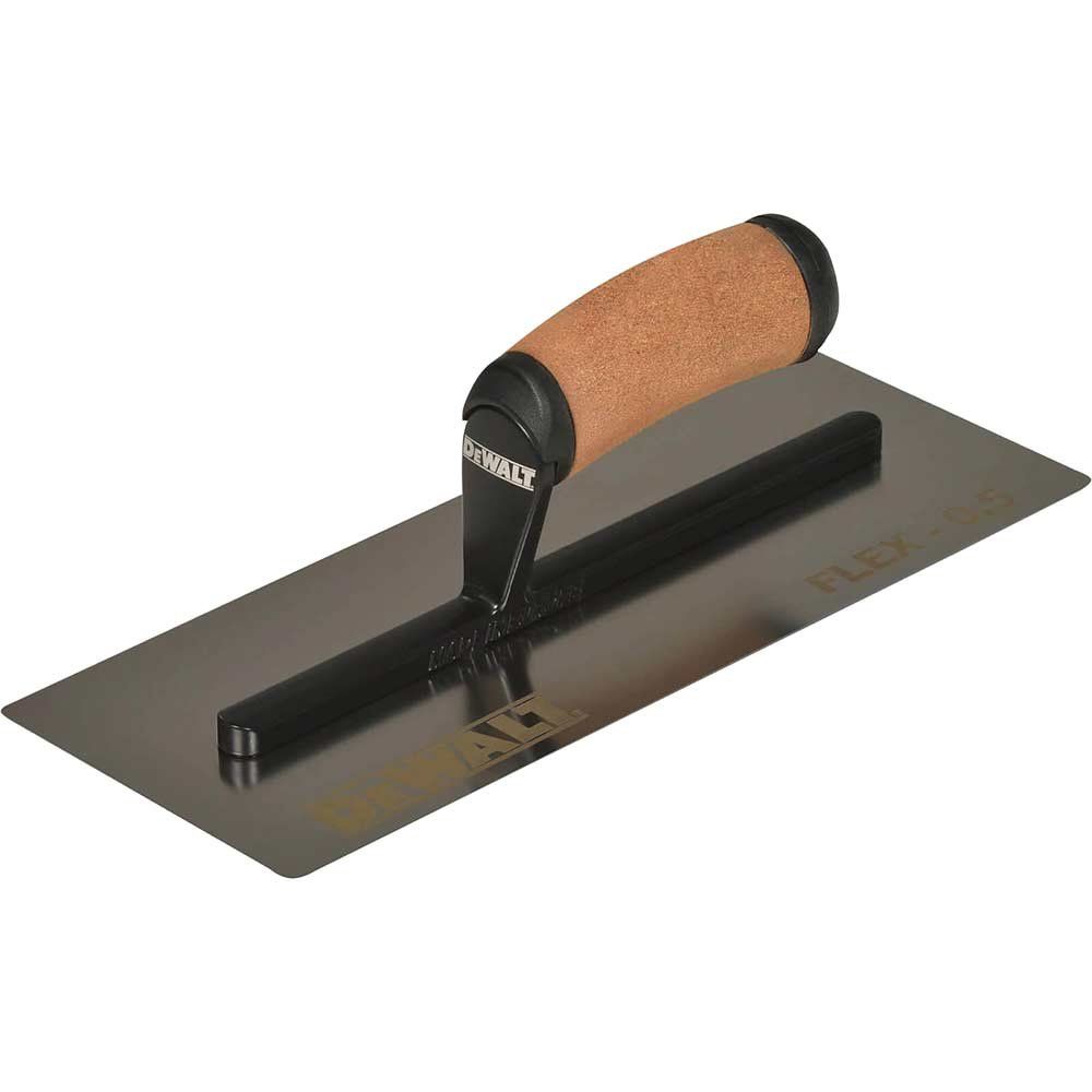DeWalt Drywall Flex Stainless Steel Flat Trowel Leather Handle - Image 1