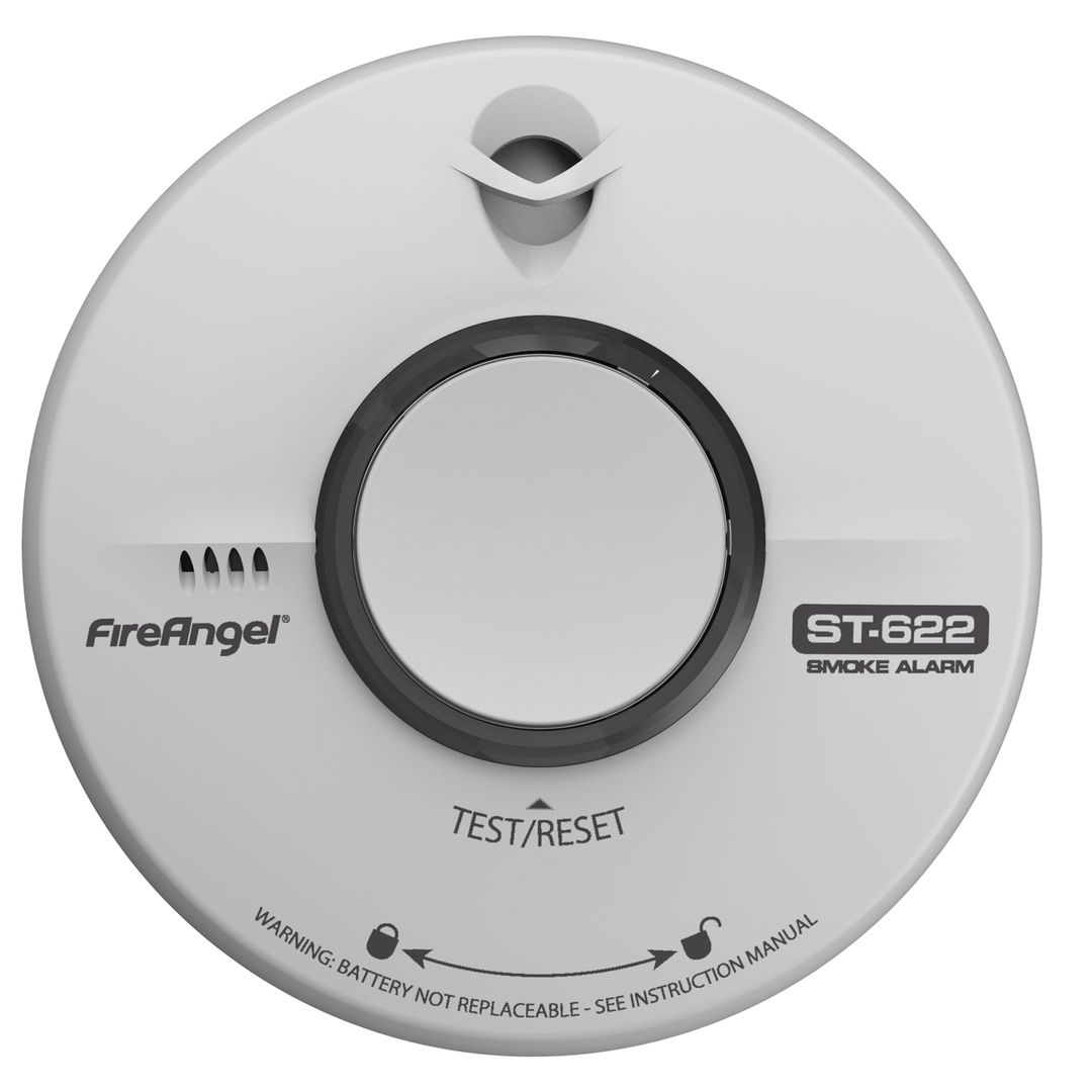 10 Year Replaceable Battery Smoke Alarm - White - Image 1