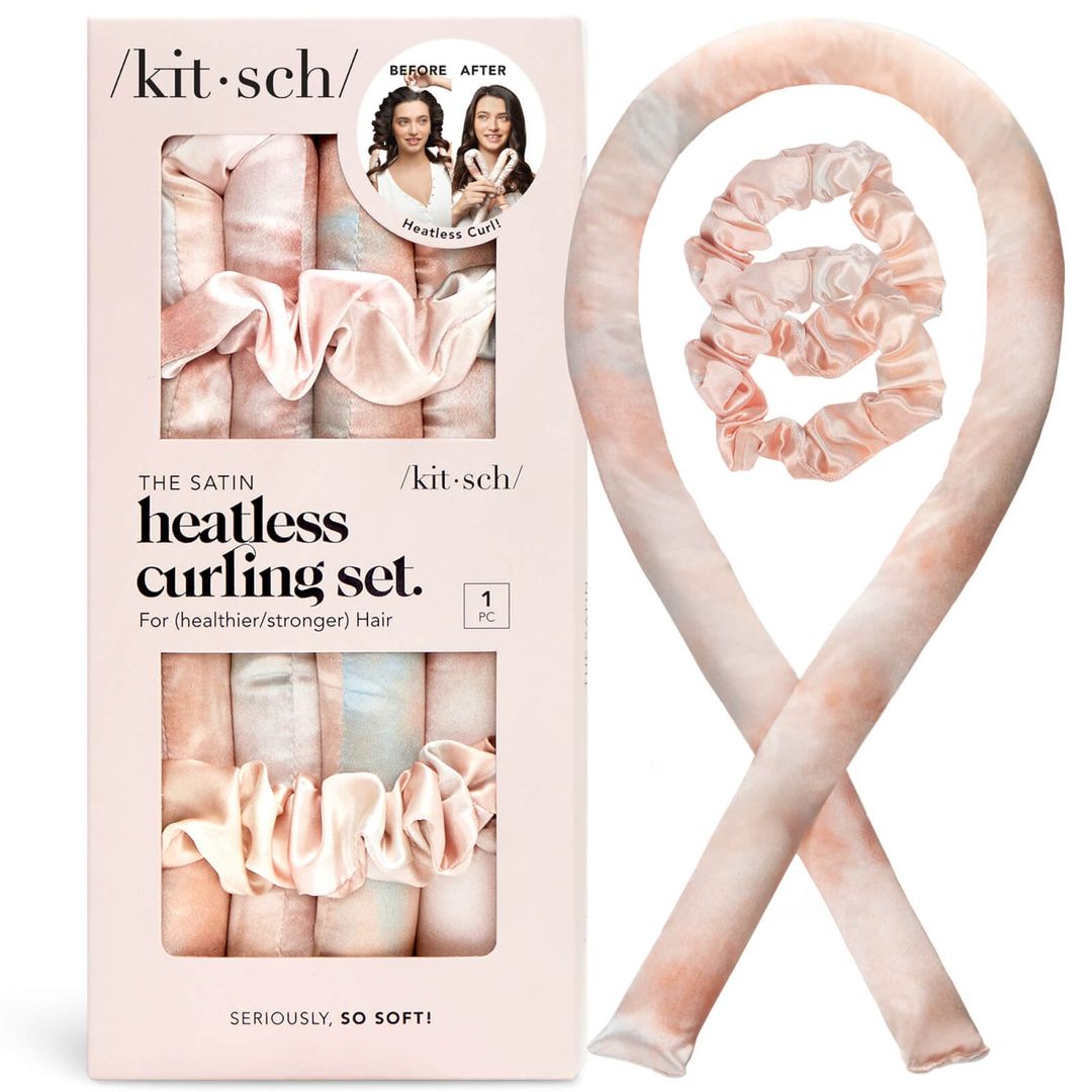 Kitsch Satin Heatless Curling Set - Sunset Tie Dye - Image 1