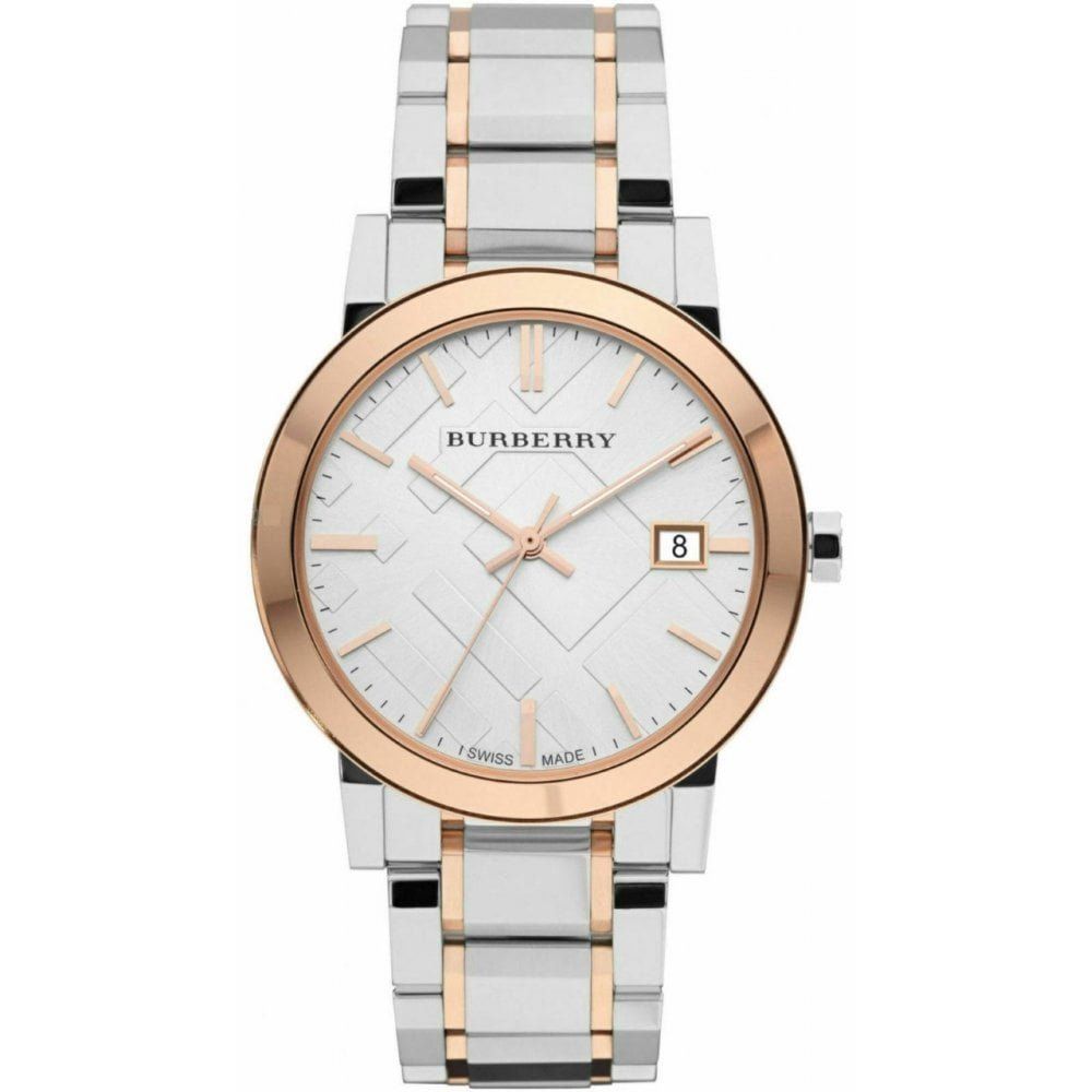 Burberry BU9006 Silver Dial Two-Tone Stainless Steel Unisex Watch - Image 1