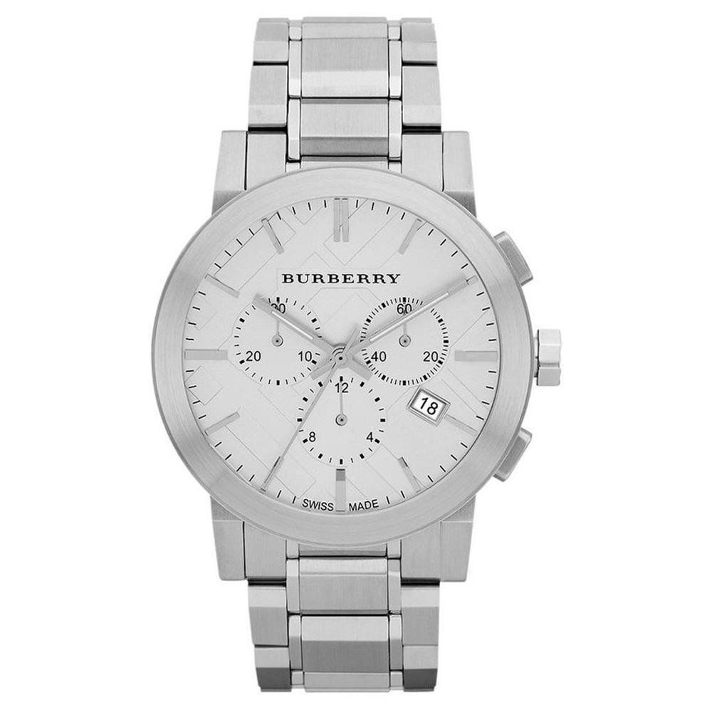 Burberry BU9350 Large Check Stainless Steel Bracelet Men's Watch - Image 1