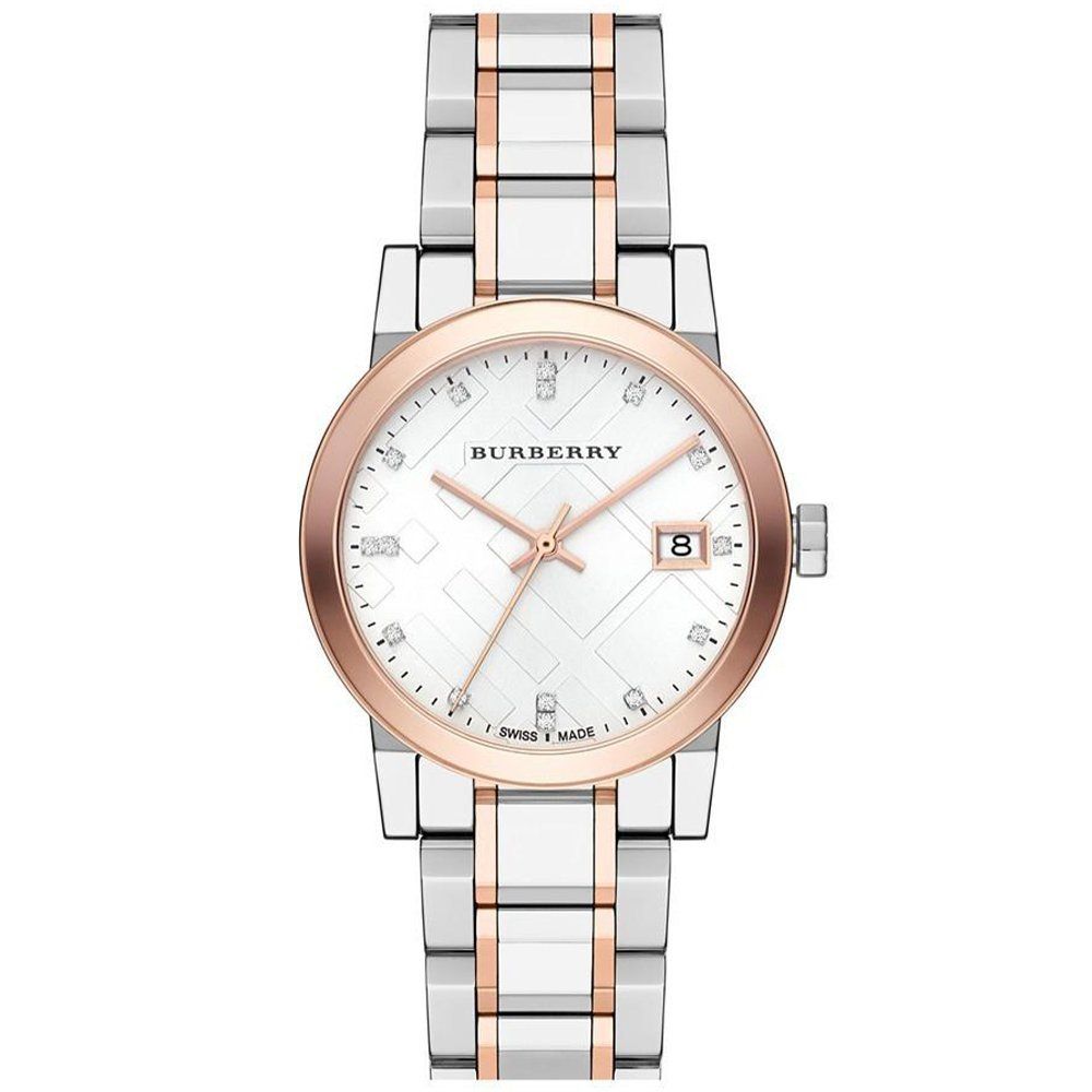 Burberry BU9127 Silver Dial Two-tone Ladies Watch - Image 1