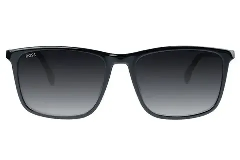 Hugo Boss Mężczyzna Hugo Boss BOSS 1434/S 807/9O Okulary przeciwsłoneczne Acetat Czarny Szary Kwadratowy Zacieniony - Thumbnail 2