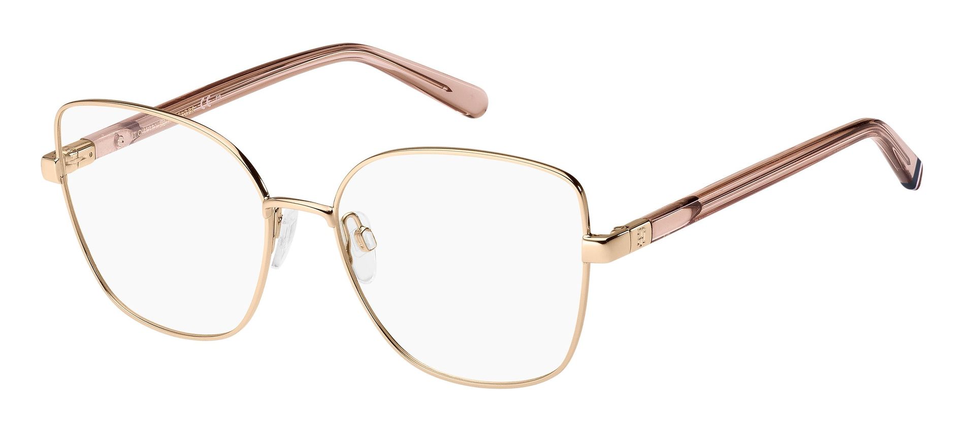 Tommy Hilfiger Kobieta Tommy Hilfiger TH 1962 DDB Oprawki optyczne Metal Złoty Cat Eye - Image 1