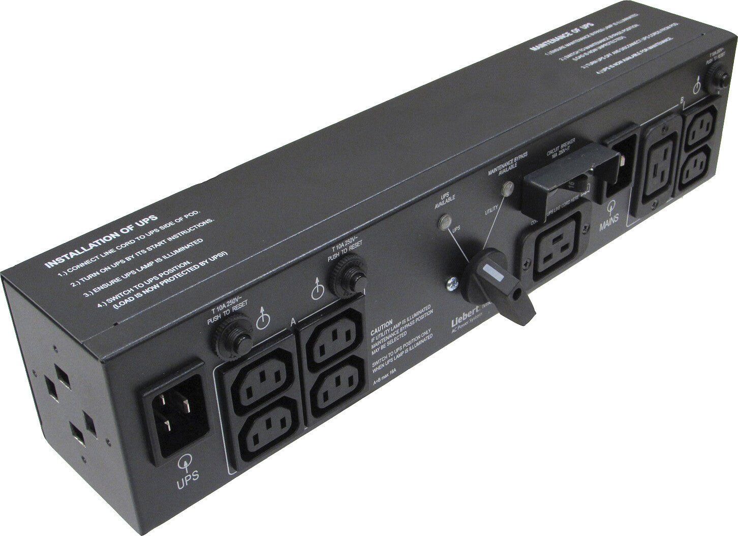 Vertiv MP2-220L power distribution unit (PDU) 4 AC outlet(s) 2U Black - Image 1