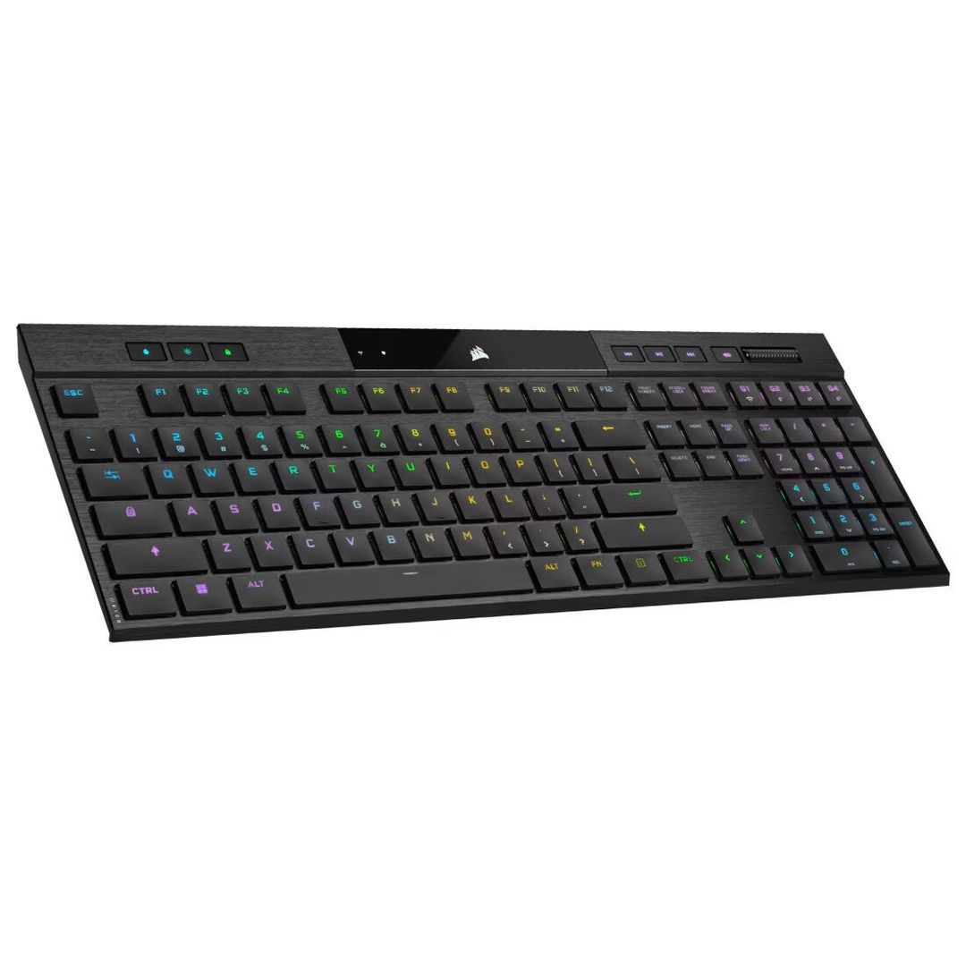 Corsair K100 AIR W/L ULTRA-THIN KB MX keyboard Gaming USB + RF Wireless + Bluetooth QWERTY English Black - Image 1