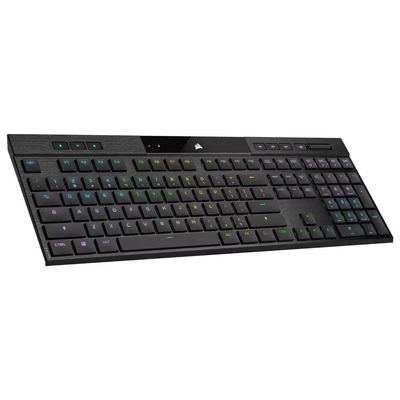Corsair K100 AIR W/L ULTRA-THIN KB MX keyboard Gaming USB + RF Wireless + Bluetooth QWERTY English Black