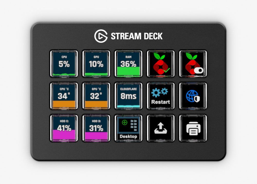 Elgato Stream Deck Scissor Keys Black 15 buttons - Image 1
