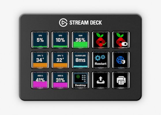 Elgato Stream Deck Scissor Keys Black 15 buttons
