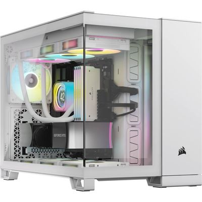 CORSAIR iCUE LINK 2500X RGB Micro-ATX Mid Tower PC Case - White, White
