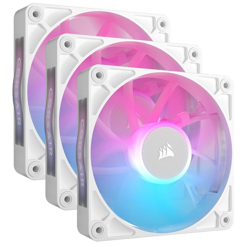 CORSAIR iCUE Link RX RGB Series 120 mm Case Fan - RGB LED, White Triple Pack, White - Image 1