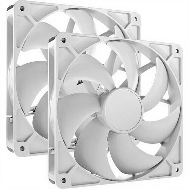 CORSAIR RS140 PWM 140 mm Case Fan - Dual Pack, White, White - Image 1