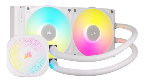 CORSAIR iCUE LINK TITAN 240 RX RGB Liquid 240 mm CPU Cooler - RGB LED, White, White