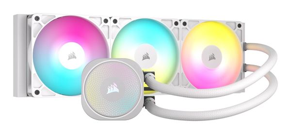 CORSAIR Nautilus 360 RS ARGB Liquid 360 mm CPU Cooler - RGB LED, White, White