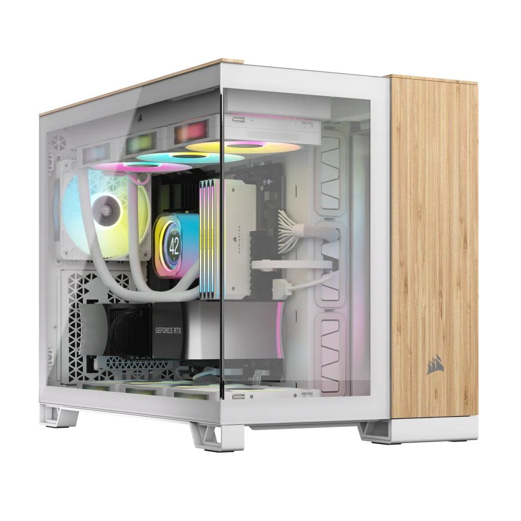 Corsair CC-9011288-WW computer case Midi Tower Bamboo, White - Image 1