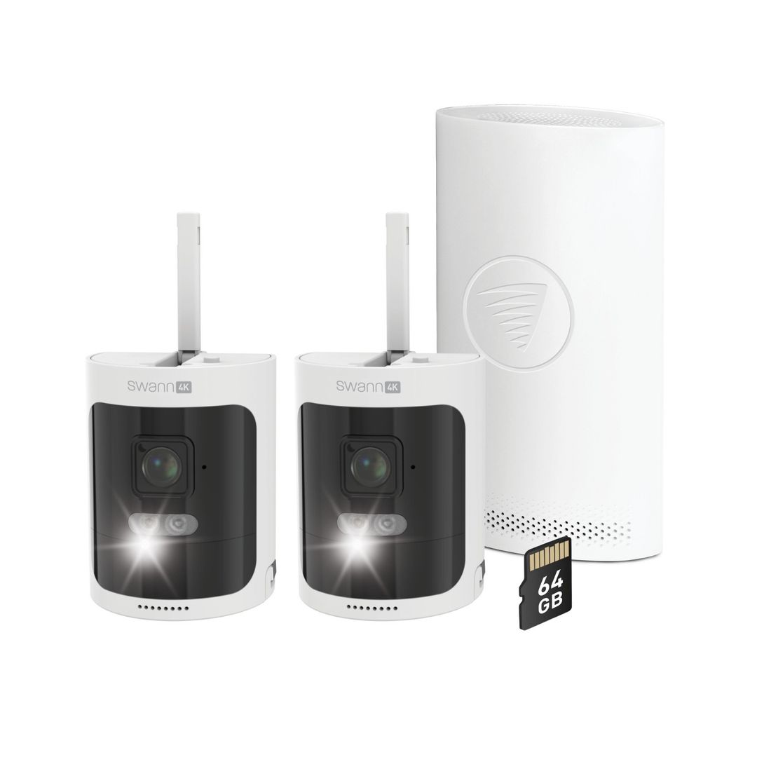 SWANN AllSecure 4K Ultra HD NVR Security System - 64 GB, 2 Cameras, White - Image 1