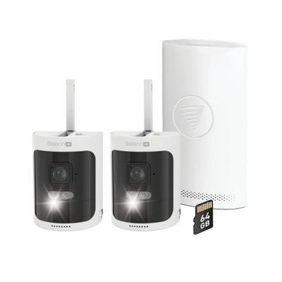 SWANN AllSecure 4K Ultra HD NVR Security System - 64 GB, 2 Cameras, White