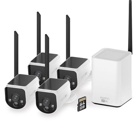 Swann MaxRanger4K Solar Security System with Long Range Wireless and 6