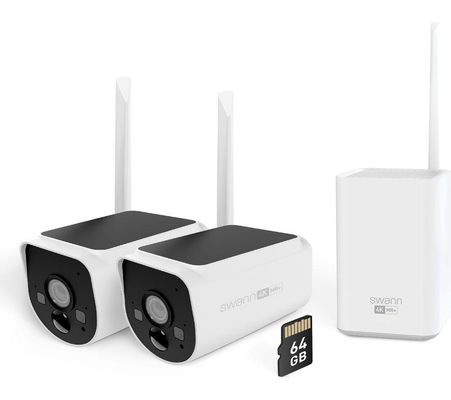 Swann MaxRanger4K Solar Security System with Long Range Wireless and 6