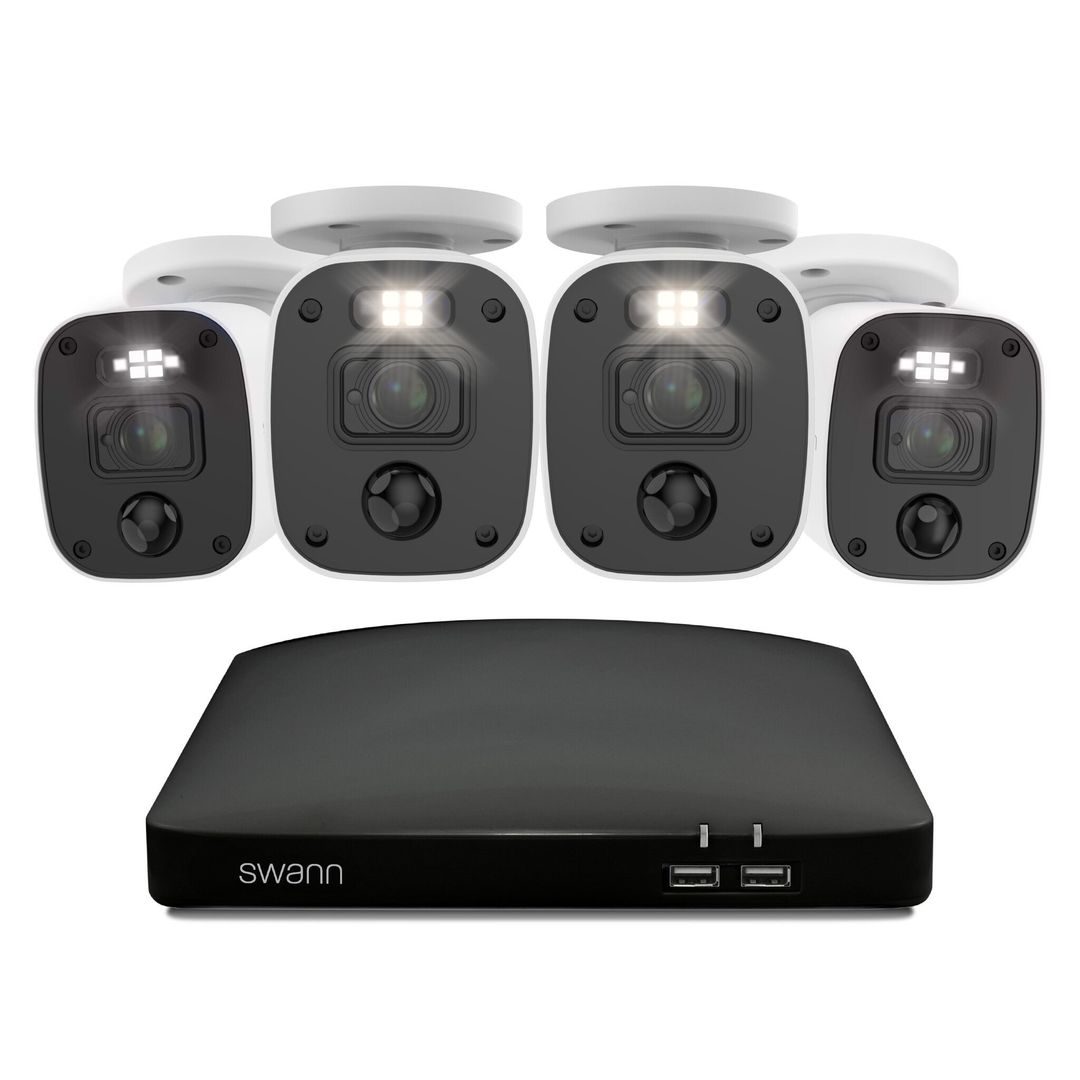 SWANN Home SWDVK-8468542KMQB-EU 8-channel 2K DVR Security System - 256 GB, 4 Cameras, White - Image 1