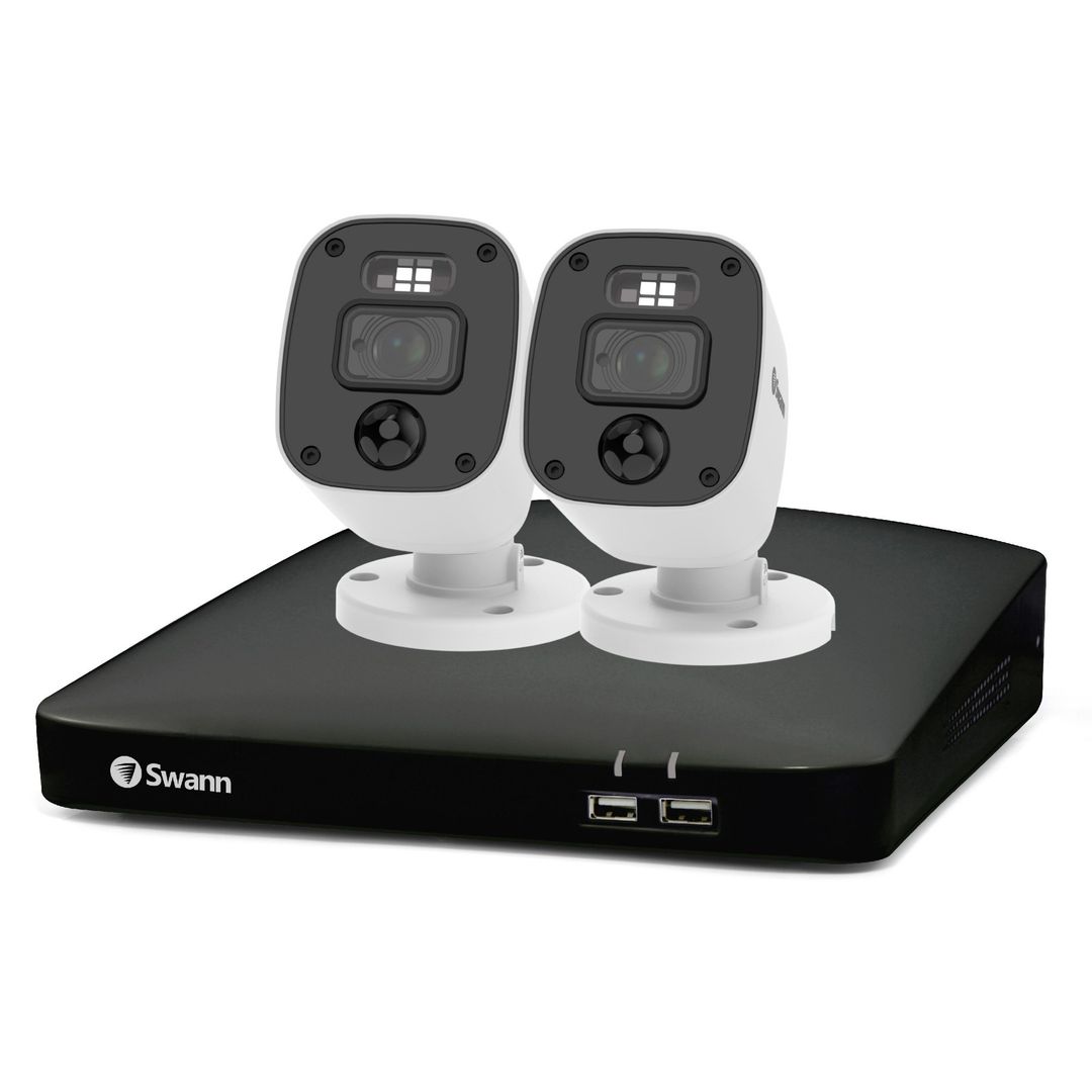 SWANN Home SWDVK-446852MQB-EU 4-channel Full HD 1080p DVR Security System - 64 GB, 2 Cameras, White - Image 1